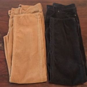Two pair of corduroy pants. $30.00 for both pair.
